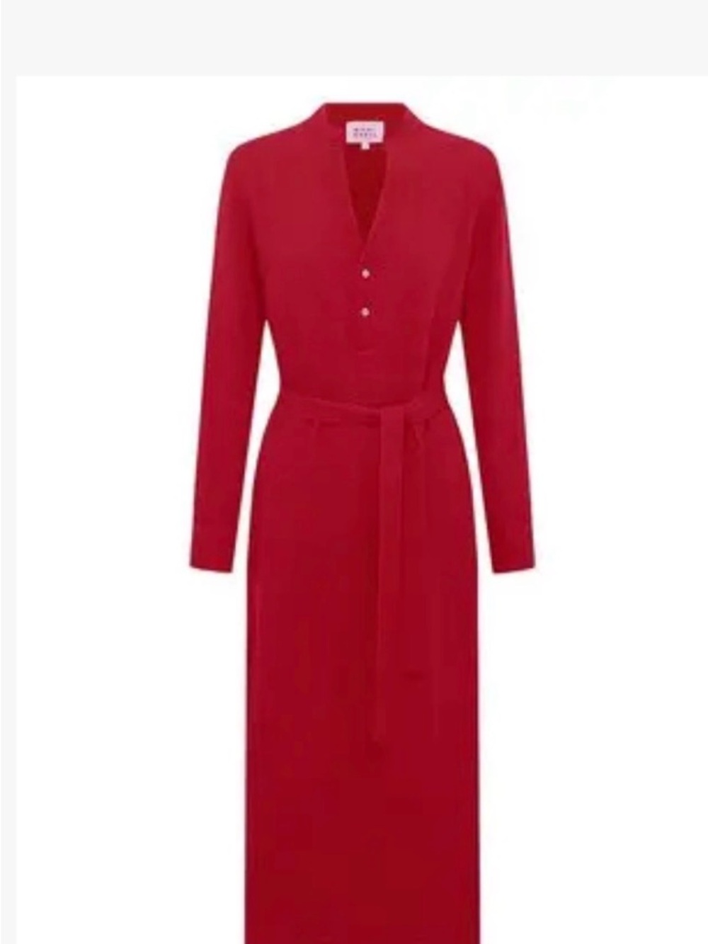 Bird & Knoll 100% Cotton Relaxed Summer Dress in Scarlet Red